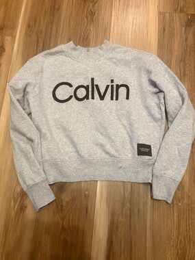 Calvin Klein Woman’s Gray 'Calvin' Logo Sweatshirt